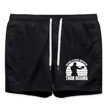 Nichts ist so wichtig wie Boxen - Badeshorts - Schwarz - Vorne - AI Model Male 185 light (185cm)