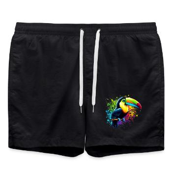 Tukan - Badeshorts - Schwarz - Vorne - AI Model Male 185 light (185cm)