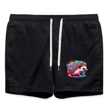 Hérisson - Short de bain - noir - Devant - AI Model Male 185 light (185cm)