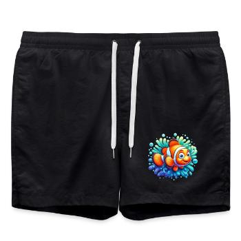 Clownfish - Swim Trunks - black - Front - AI Model Male 185 light (185cm)