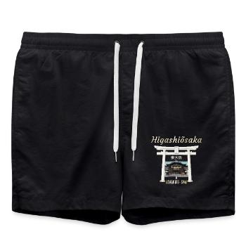 Higashiosaka, Osaka, Japon, Dessin Ishikiri-san - Short de bain - noir - Devant - AI Model Male 185 light (185cm)