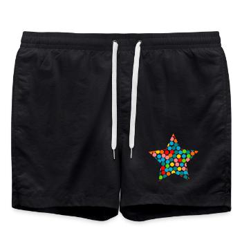 STERN. WEIHNACHTEN. FROHE WEIHNACHTEN. FROHE WEIHNACHTEN - Badeshorts - Schwarz - Vorne - AI Model Male 185 light (185cm)
