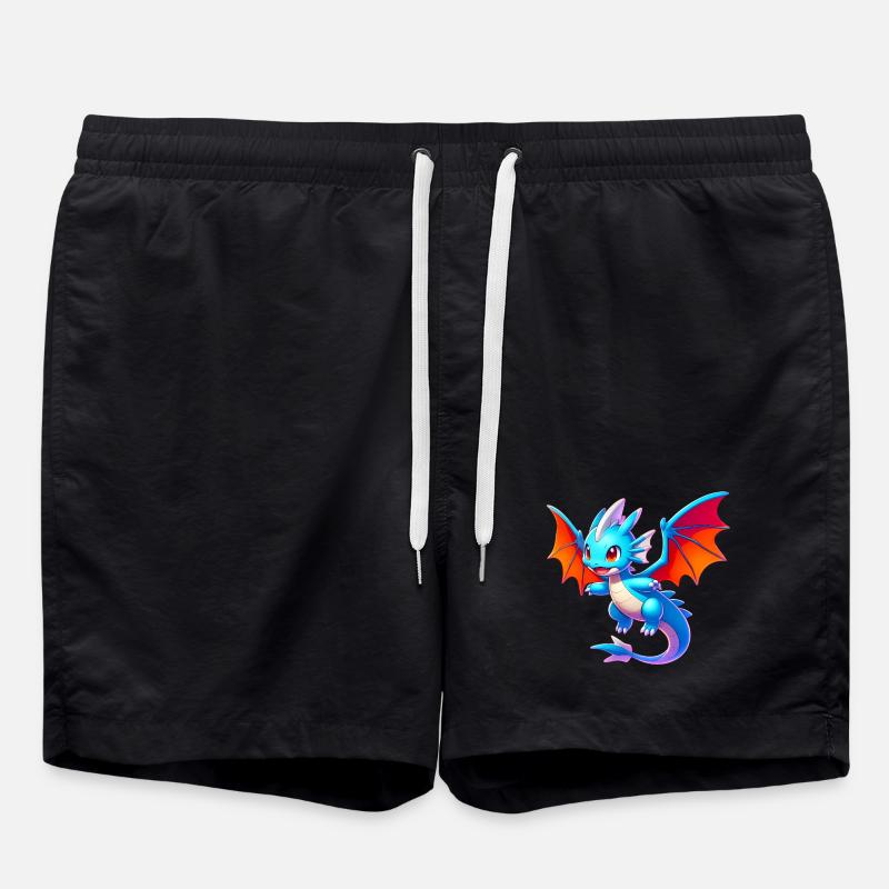Drache - Badeshorts - Schwarz