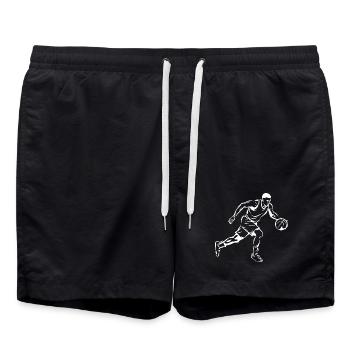 Basketball Boy Graphic - Swim Trunks - black - Front - AI Model Male 185 light (185cm)