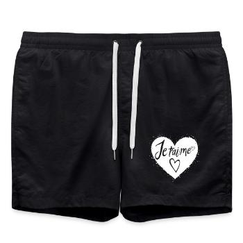 Je t'aime - Short de bain - noir - Devant - AI Model Male 185 light (185cm)