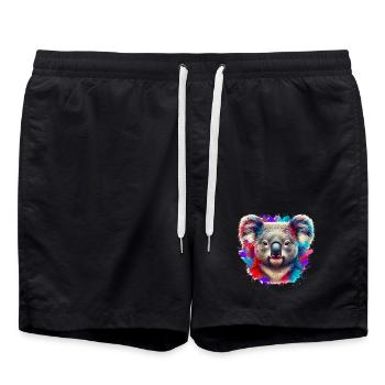 Koala - Badeshorts - Schwarz - Vorne - AI Model Male 185 light (185cm)