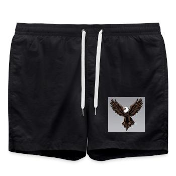 Aigle - Short de bain - noir - Devant - AI Model Male 185 light (185cm)