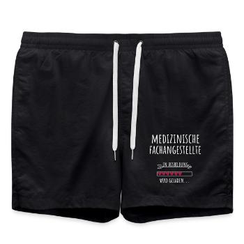 Medizinische Fachangestellte Ausbildung Beruf - Badeshorts - Schwarz - Vorne - AI Model Male 185 light (185cm)