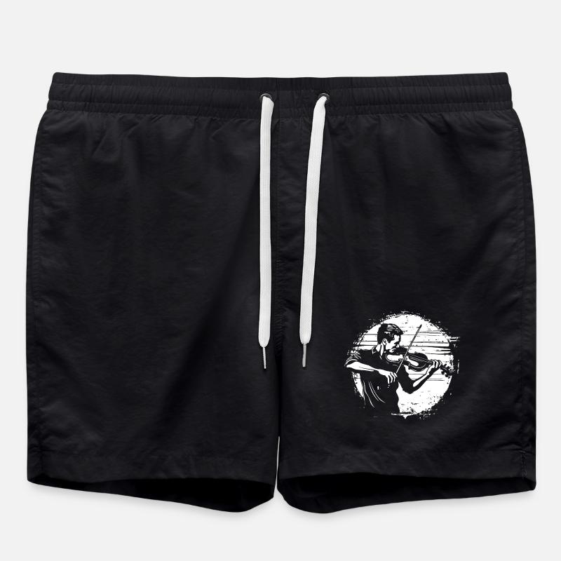Violinist Sketch - Swim Trunks - black