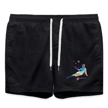Cosmic Dreams Silhouette - Swim Trunks - black - Front - AI Model Male 185 light (185cm)