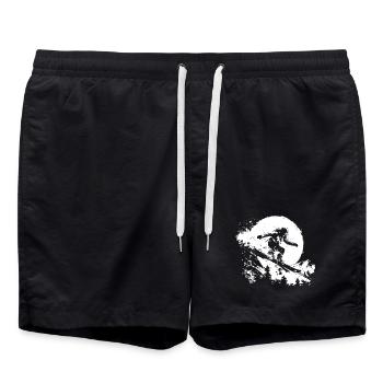 Croquis de snowboarder - Short de bain - noir - Devant - AI Model Male 185 light (185cm)