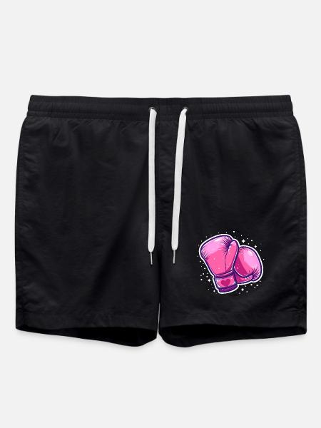 Boxhandschuhe Grafik - Badeshorts - Schwarz