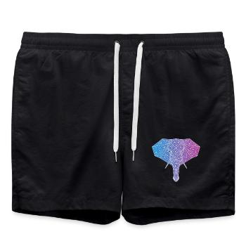 éléphant galactique - Short de bain - noir - Devant - AI Model Male 185 light (185cm)