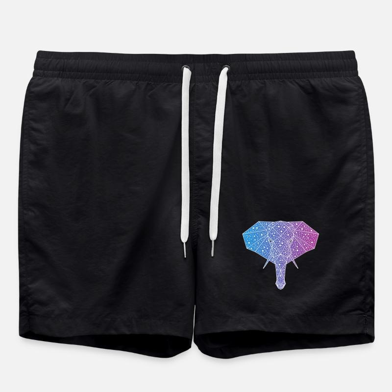 Galaktischer Elefant - Badeshorts - Schwarz
