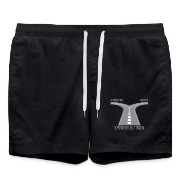 L’empathie est un chemin - Short de bain - noir - Devant - AI Model Male 185 light (185cm)