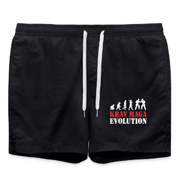 Krav Maga - Badeshorts - Schwarz - Vorne - AI Model Male 185 light (185cm)