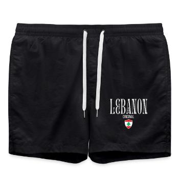 Originaire du Liban, né au Liban - Short de bain - noir - Devant - AI Model Male 185 light (185cm)