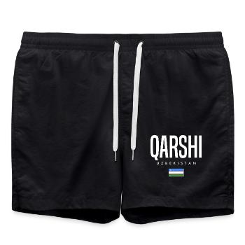 Qarshi Usbekistan - Badeshorts - Schwarz - Vorne - AI Model Male 185 light (185cm)
