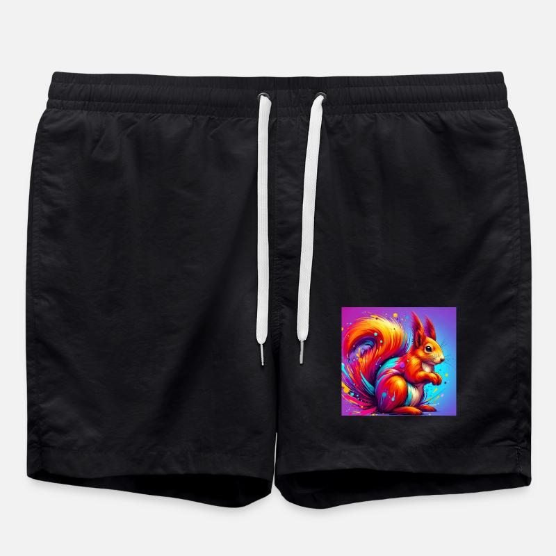 squirrel - Swim Trunks - black