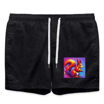 squirrel - Swim Trunks - black - Front - AI Model Male 185 light (185cm)