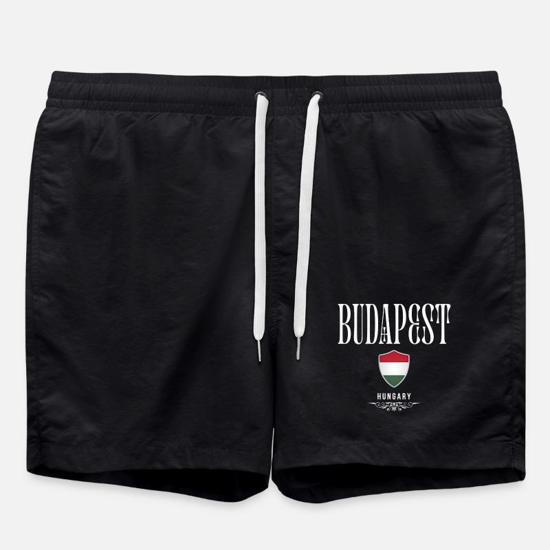 J’aime Budapest, Budapest Hongrie - Short de bain - noir