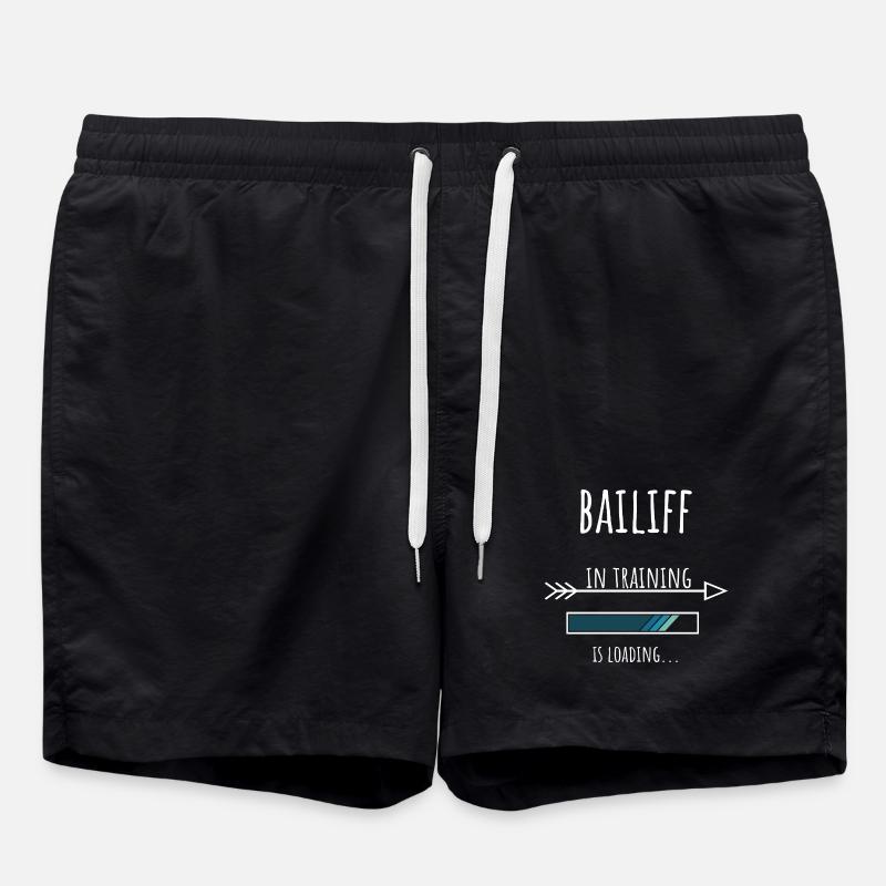 Bailiff Geschenk Beruf Ausbildung Gerichtsvollzieh - Badeshorts - Schwarz