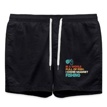 Aimant de pêche en néodyme pour pêcheur magnétique - Short de bain - noir - Devant - AI Model Male 185 light (185cm)