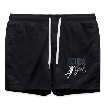 Scuba Girl Diver Design - Short de bain - noir - Devant - AI Model Male 185 light (185cm)