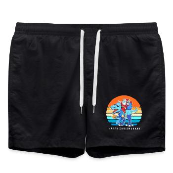 Hanoukka Hanoukka Hanoukka Noël - Short de bain - noir - Devant - AI Model Male 185 light (185cm)