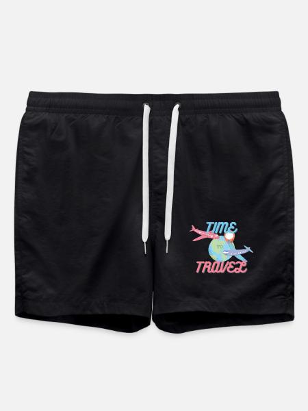 Time to Travel - Swim Trunks - black