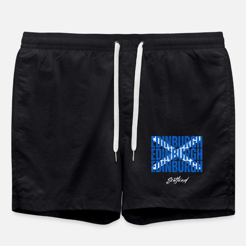Edinburgh Scotland, Scottish pride - Swim Trunks - black
