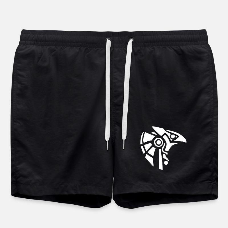 Dieu égyptien Horus (blanc) - Short de bain - noir