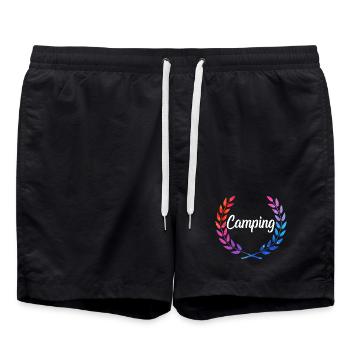Camping Couleur Laurel Script - Short de bain - noir - Devant - AI Model Male 185 light (185cm)