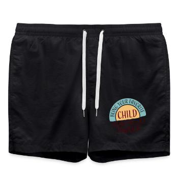 Being Your Favorite Child Seems Like Gift Enough - Swim Trunks - black - Front - AI Model Male 185 light (185cm)