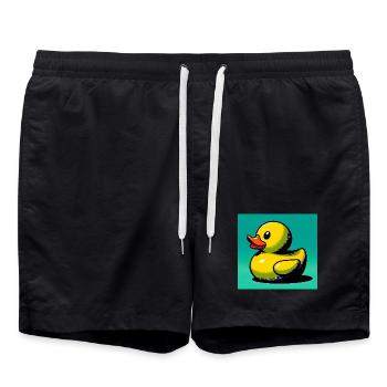 Ente Ente Ente Ente Ente - Badeshorts - Schwarz - Vorne - AI Model Male 185 light (185cm)