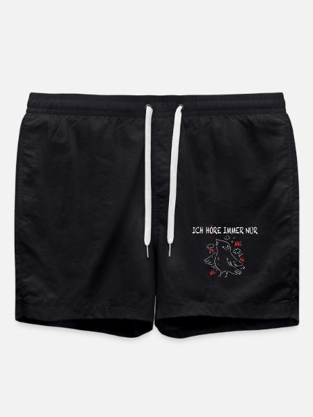 Funny German Bird Saying - Swim Trunks - black