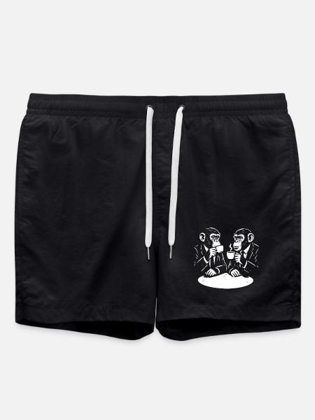 Monkeys in Suits Kaffee-Duo - Badeshorts - Schwarz