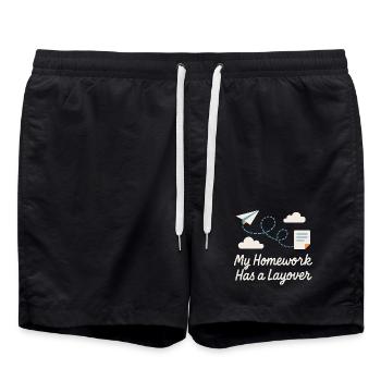 Digitale - Badeshorts - Schwarz - Vorne - AI Model Male 185 light (185cm)