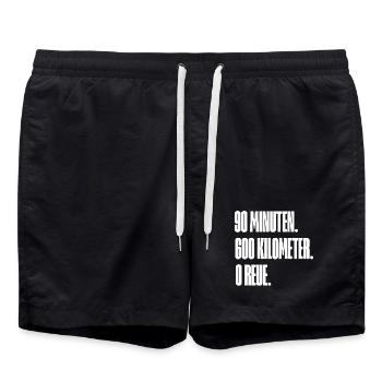Schwarz hinten  - Badeshorts - Schwarz - Vorne - AI Model Male 185 light (185cm)