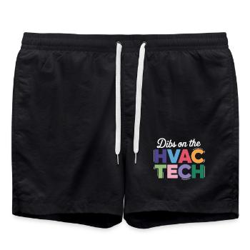 Lustiger HVAC Techniker Spruch Reparatur Experte - Badeshorts - Schwarz - Vorne - AI Model Male 185 light (185cm)