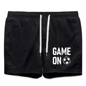 Match de football de fußball lancé - Short de bain - noir - Devant - AI Model Male 185 light (185cm)