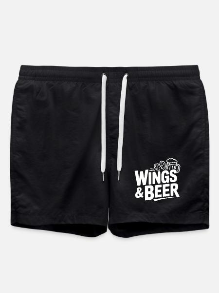 Wings and Beer - Swim Trunks - black