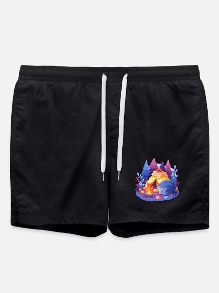 Riccio addormentato al falò - Costume a pantaloncino - nero