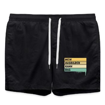 Instructeur artisan - Short de bain - noir - Devant - AI Model Male 185 light (185cm)