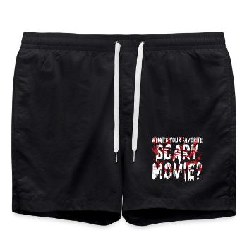 Scary Horror Movie Fans Halloween Horror Movie - Swim Trunks - black - Front - AI Model Male 185 light (185cm)