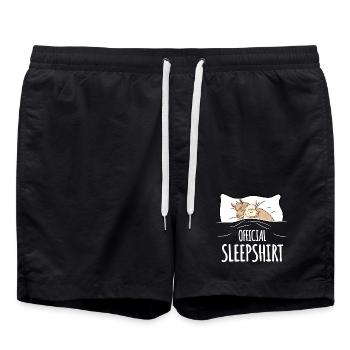 Lama Sleepshirt black - Swim Trunks - black - Front - AI Model Male 185 light (185cm)