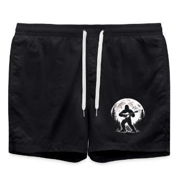 Guitariste de Bigfoot - Short de bain - noir - Devant - AI Model Male 185 light (185cm)