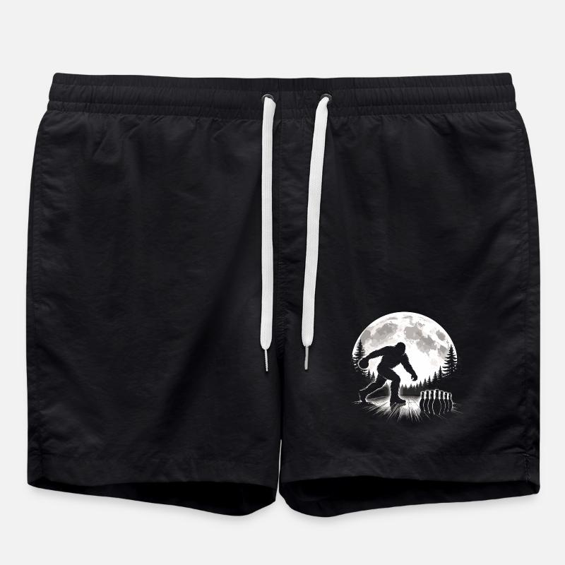 Bigfoot Bowling - Swim Trunks - black