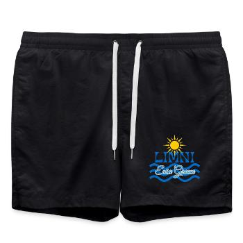 Limni Evia Sonnenwellen - Badeshorts - Schwarz - Vorne - AI Model Male 185 light (185cm)