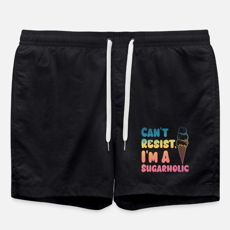 Cant Resist Sugarholic Cream Gradient - Swim Trunks - black